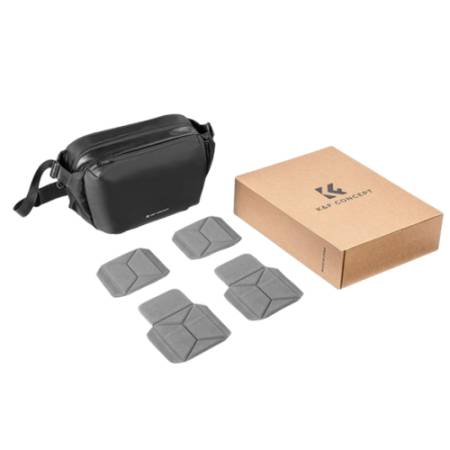 K&F Concept KF4525 Urban Wander Sling 12 l - torba fotograficzna typu sling - zawartość zestawu